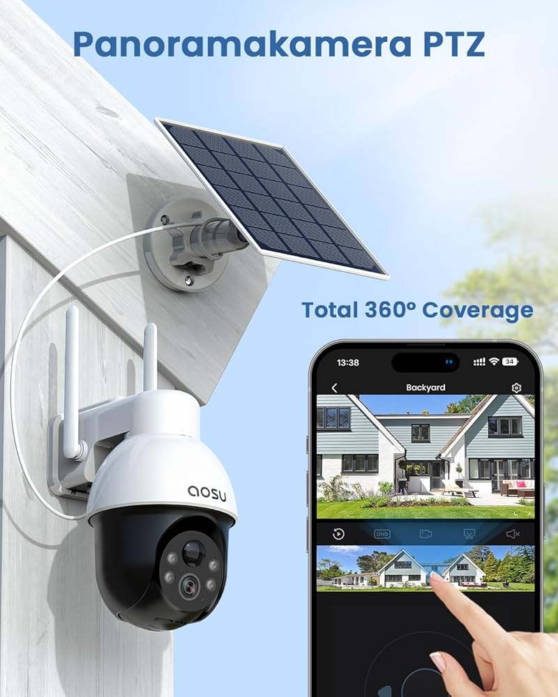 Amazon.com : AOSU Solar Security Camera Wireless Outdoor System