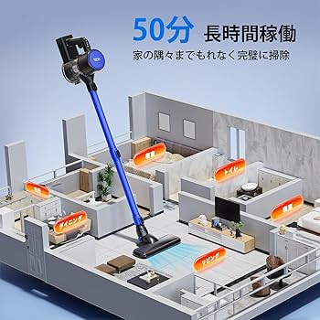 Amazon | 掃除機 コードレス【2026革新版！衝撃の45000pa超強力吸引