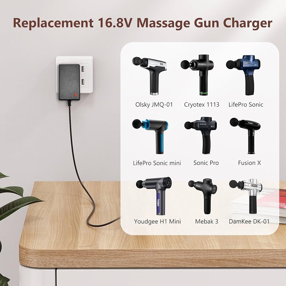 Amazon.com: 16.8V Charger for Massage Gun Compatible with TheraGun