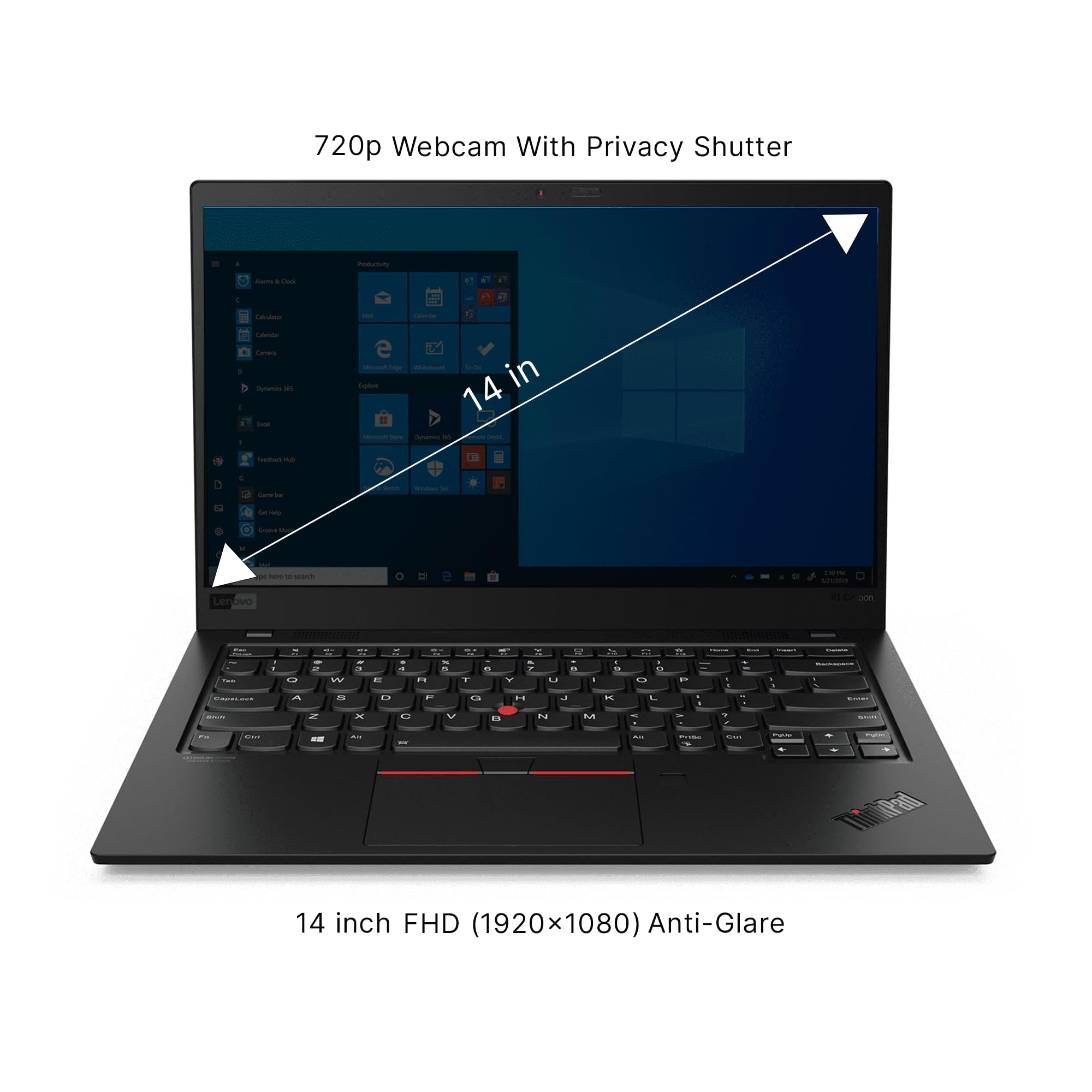 Amazon.com: Lenovo ThinkPad X1 Carbon Gen 8 14-inch FHD