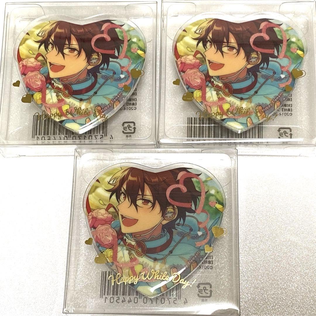 あんスタ ホワイトデー ハート缶バッジ 守沢千秋