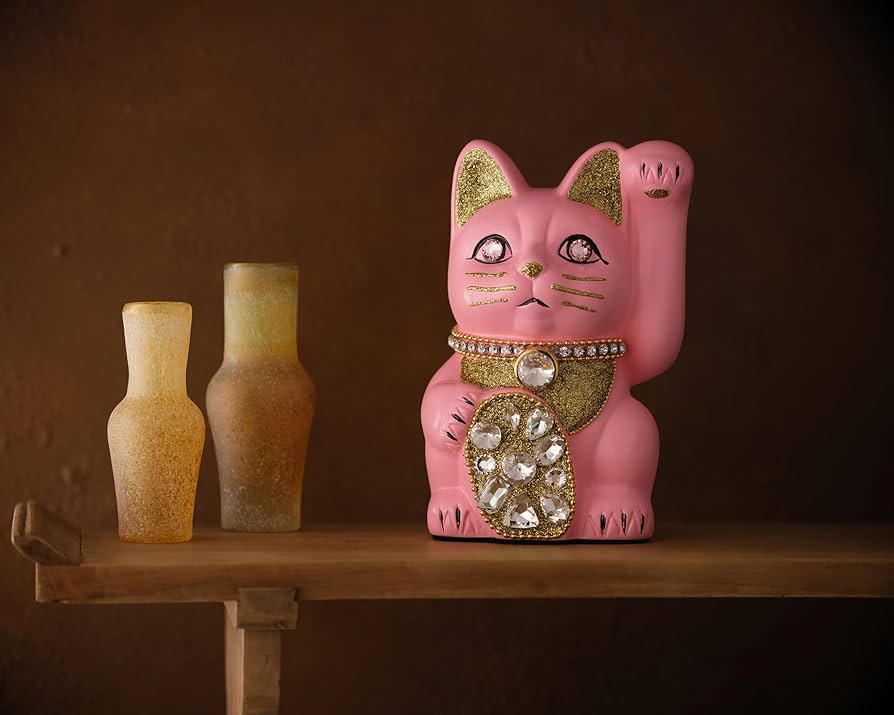 Amazon.co.jp: ご縁猫 ジュエリーキャット(M-SIZE ピンク Pink）左手