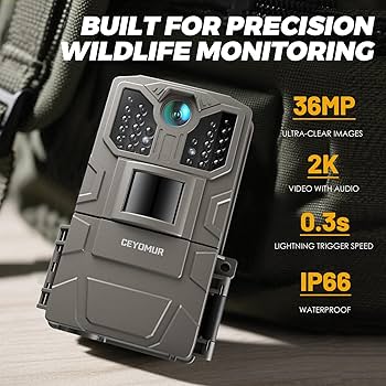 Amazon.com: CEYOMUR Trail Camera, 36MP HD Trail Cam with 850nm IR