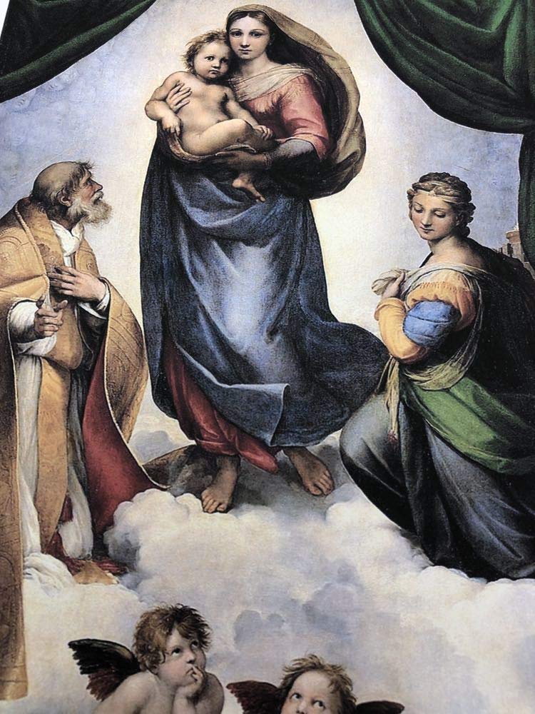 Amazon.co.jp: ラファエロ サンティ システィーナの聖母 A4 ポスター