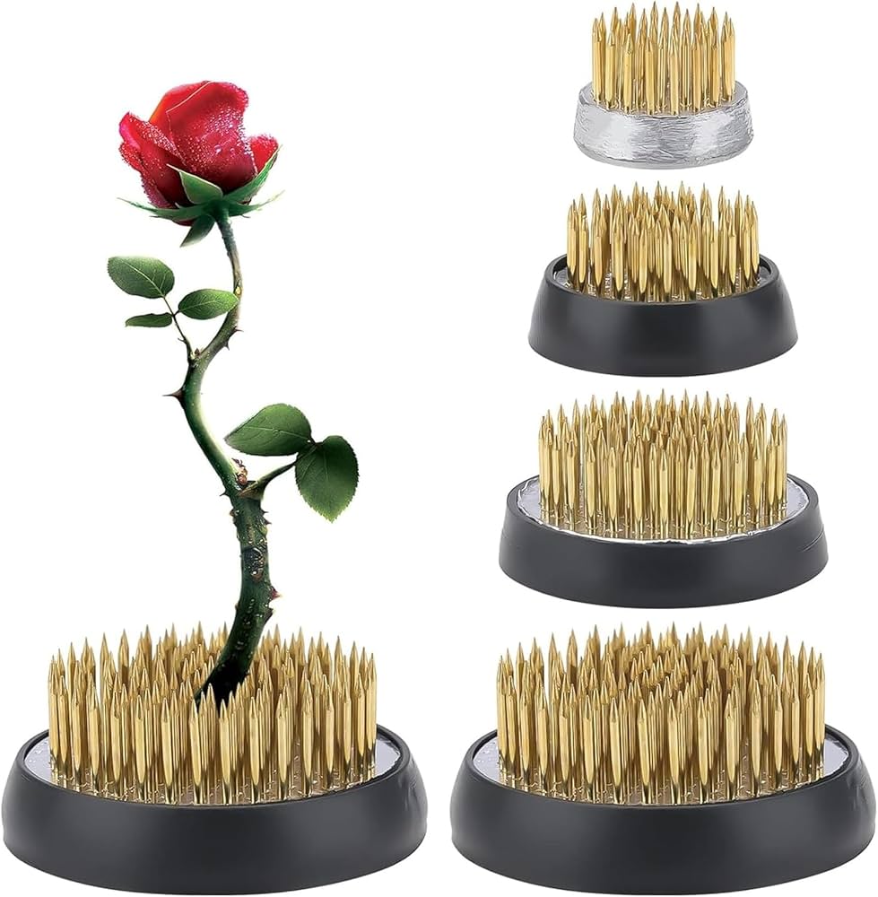 Amazon | YEEHLIK 剣山 丸形 4個 セットラウンドフラワーホルダー 真鍮