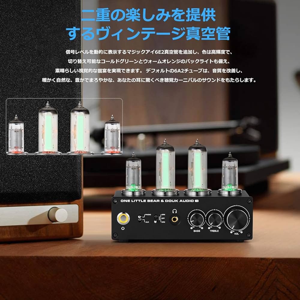 Amazon.co.jp: HiFi Magic 6E2 真空管ステレオプリアンプ MM/MC