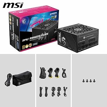 Amazon | MSI MPG A1000GS PCIE5 PC電源ユニット 1000W ATX3.1/PCIe