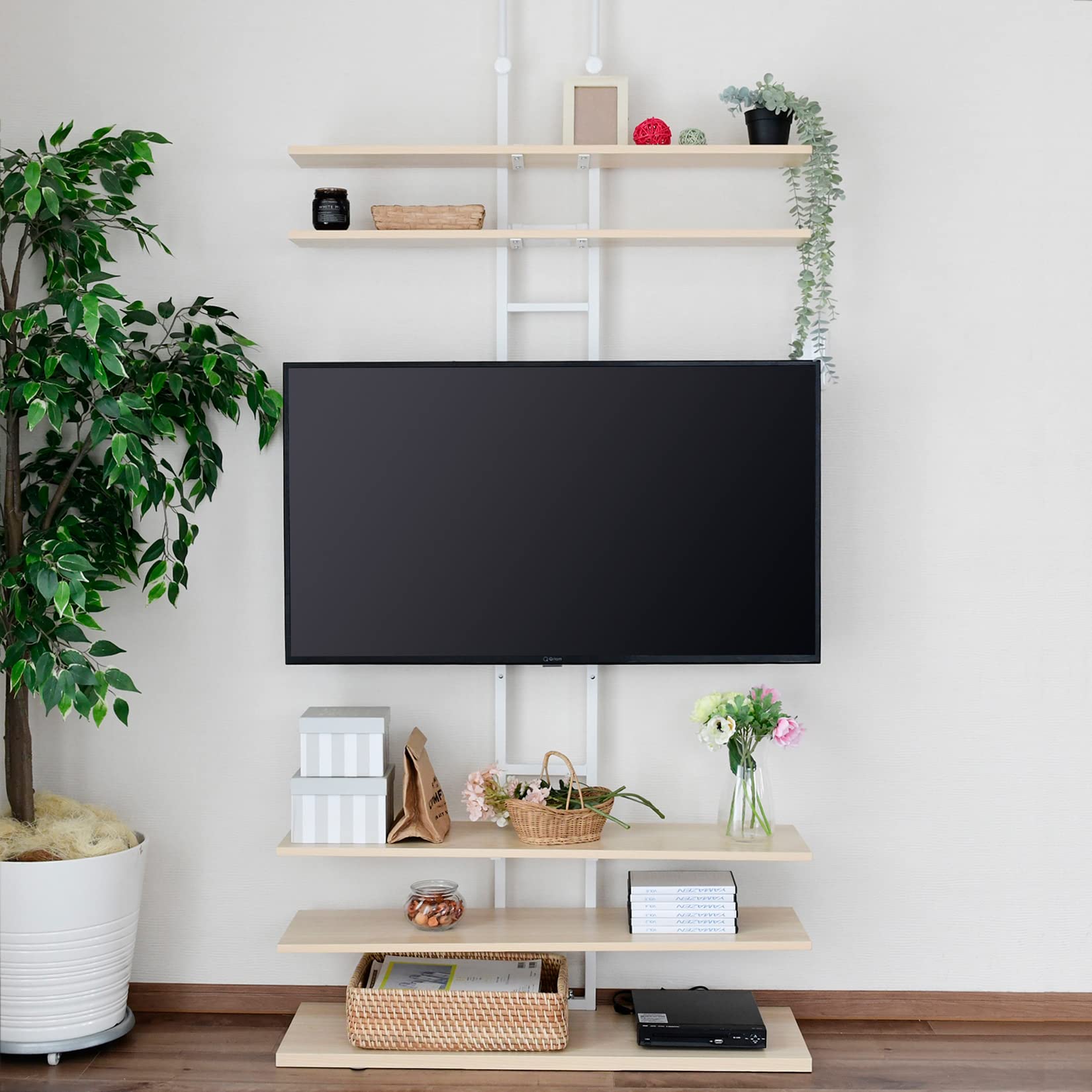 Amazon｜山善(YAMAZEN) テレビ台 テレビスタンド (ハイタイプ ロー