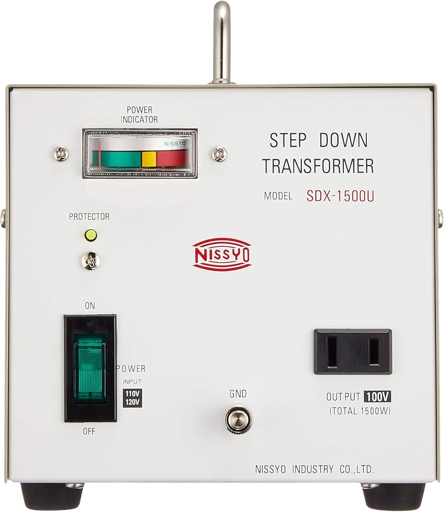 Amazon.co.jp: 日章工業 変圧器 海外 AC110V/120V→AC100V 1500W