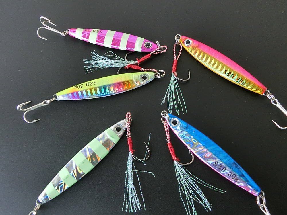 Amazon.co.jp: メタルジグ30g メタルジグセット5個 semedokijig