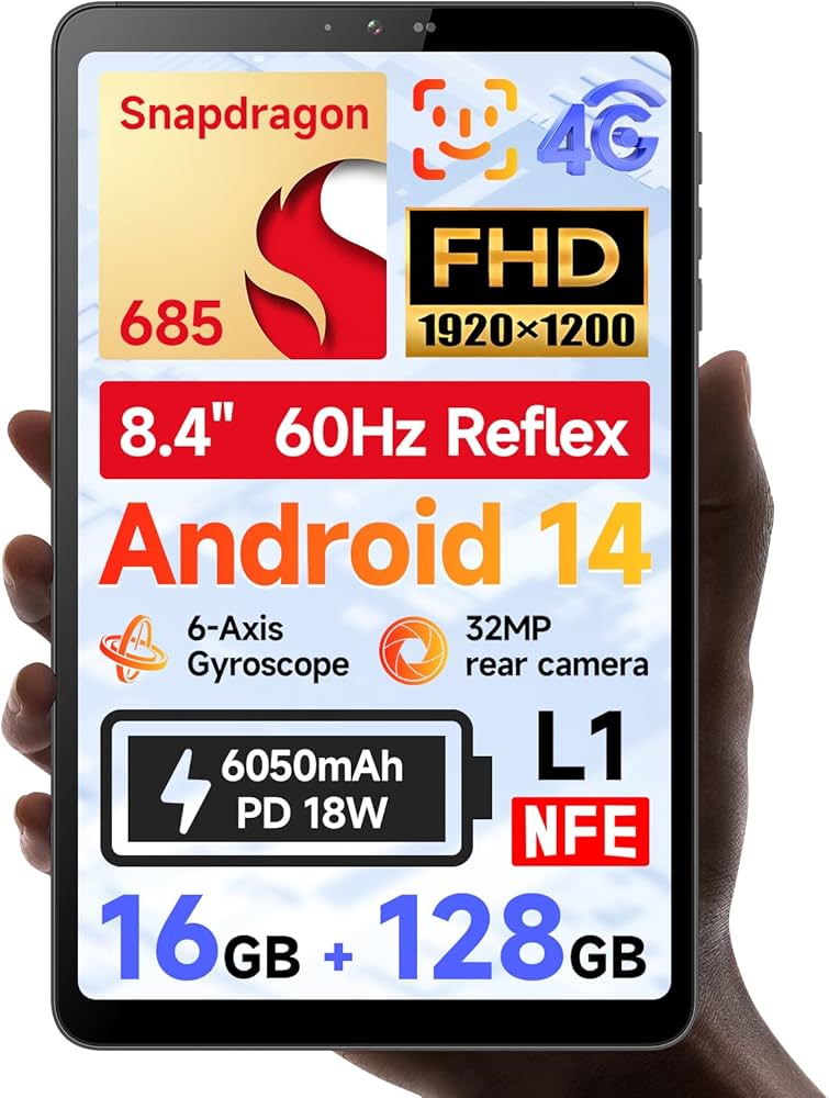Amazon.co.jp: BNCF 8.4インチ Snapdragon 685 Android 14タブレット