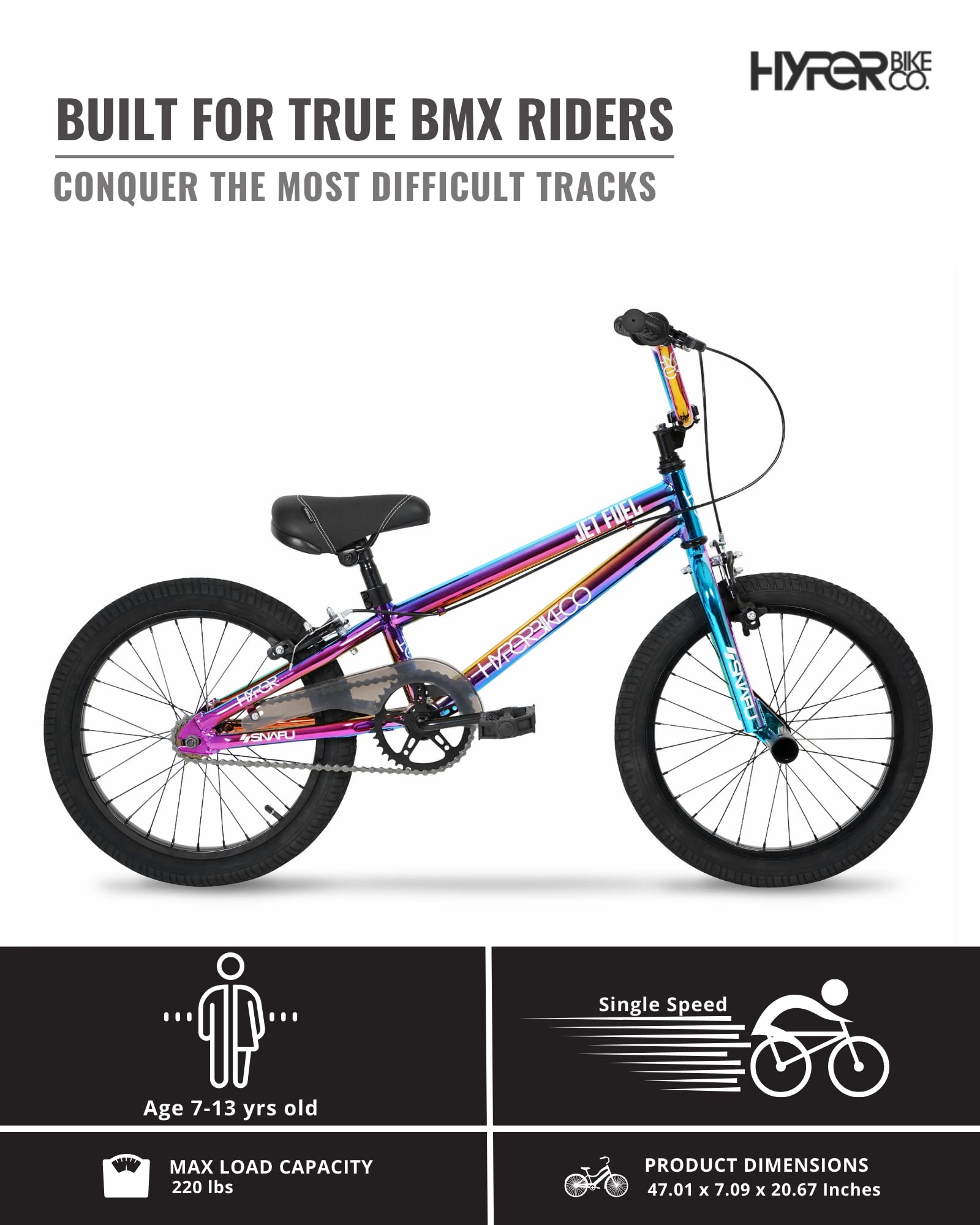 Amazon.co.jp: Hyper Bicycles 18インチジェット燃料BMXキッズバイク