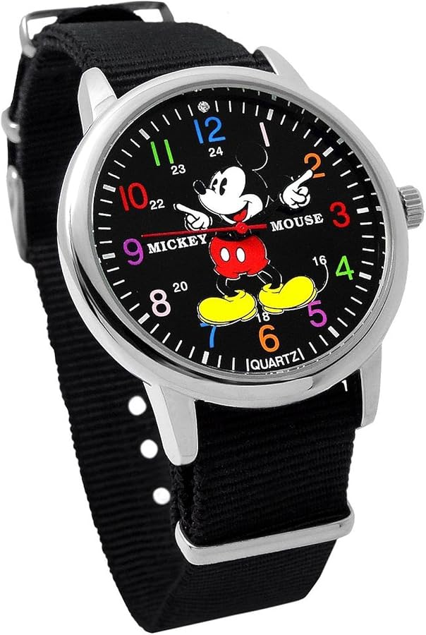Amazon.co.jp: ディズニー ミッキーマウス ウォッチ ベルト ブラック