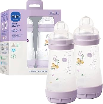 Amazon.com : MAM 9oz Easy Start Anti-Colic Wide Neck Vented Baby