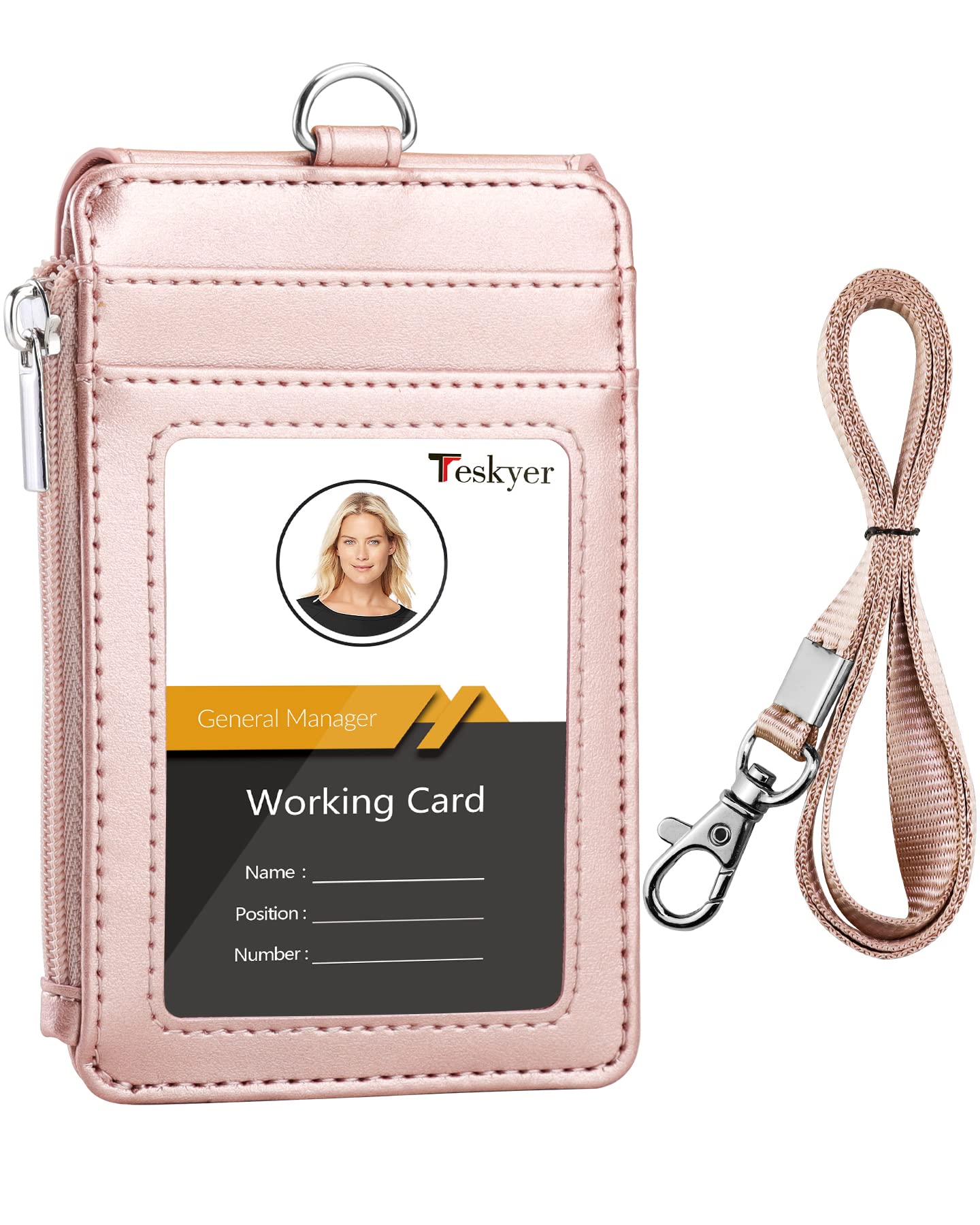 Amazon.co.jp: Teskyer カードホルダー ネームホルダー 五つポケット