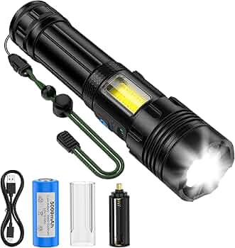 Amazon.co.jp: 懐中電灯 強力 9100lm【XHP160LED 高輝度モデル】Type-C