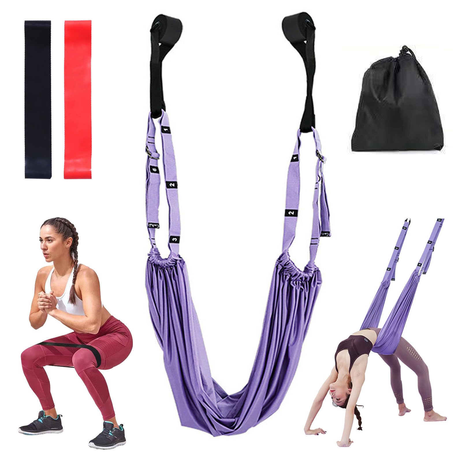 Amazon | 空中ヨガベルト エアリアルヨガハンモック 筋トレ バンド 反