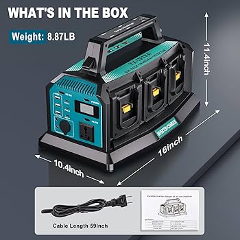 Amazon.co.jp: 2-in-1 ポータブルインバーター充電器 1200W 純正正弦波