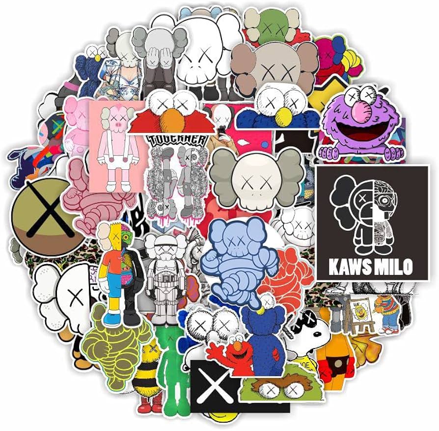 Amazon.co.jp: 64枚 KAWSステッカーセット KAWS防水シール スーツ
