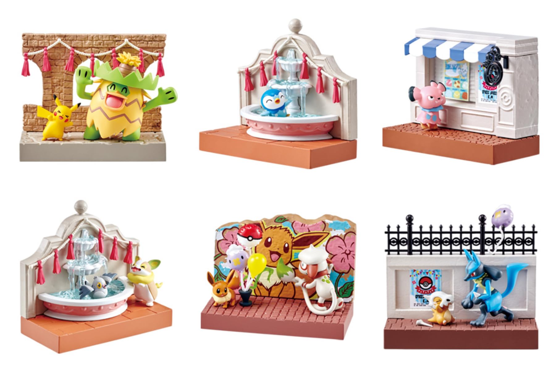 Amazon.com: Re-Ment - Set De 6 Figurines Pokemon Town 2