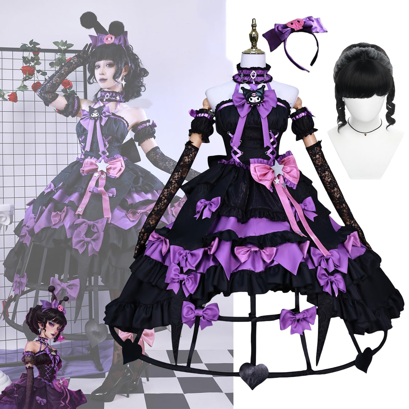 Amazon.co.jp: [HAOJEE]第五人格 紅夫人xサンリオ クロミコスプレ衣装