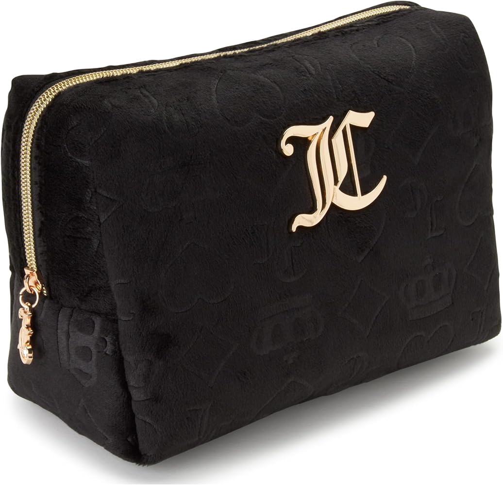 Amazon.com: Juicy Couture Black Makeup Bag Cosmetics Organizer