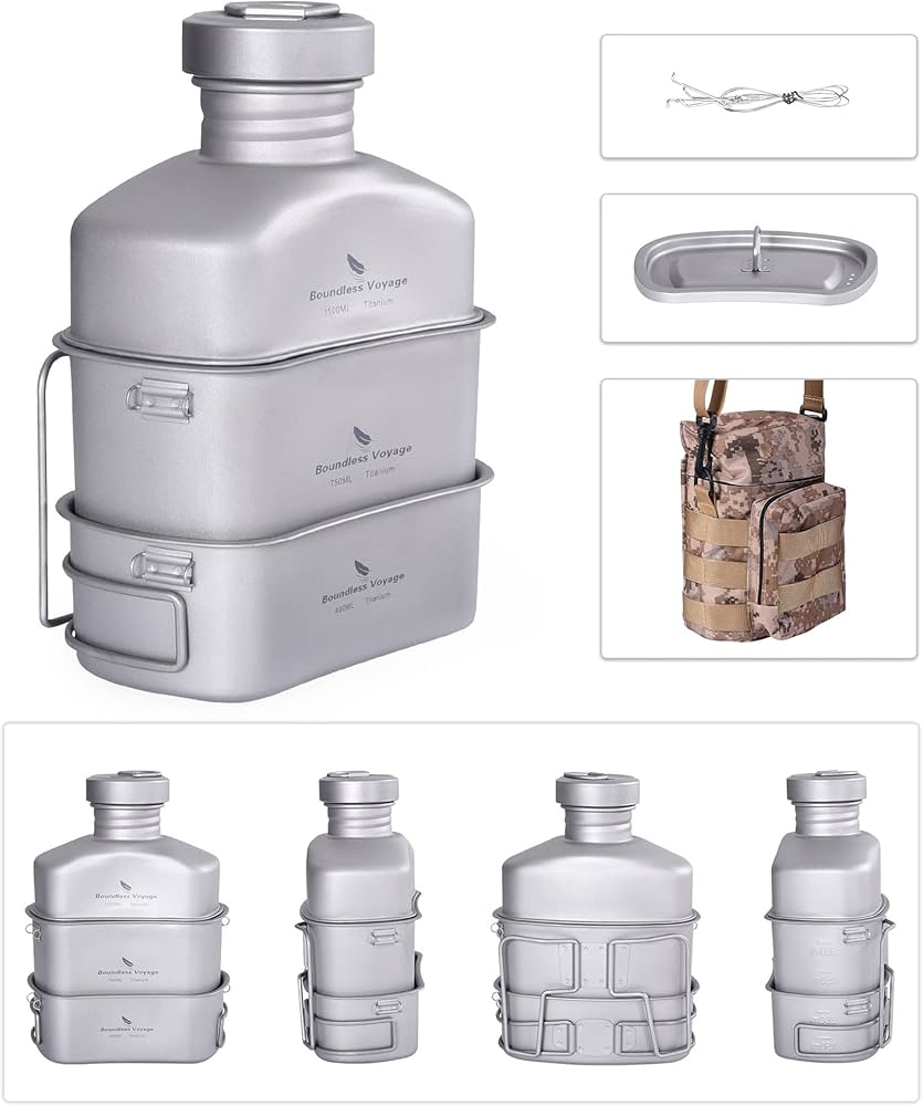 Amazon.co.jp: Boundless Voyage チタン ミリタリーキャンティーン