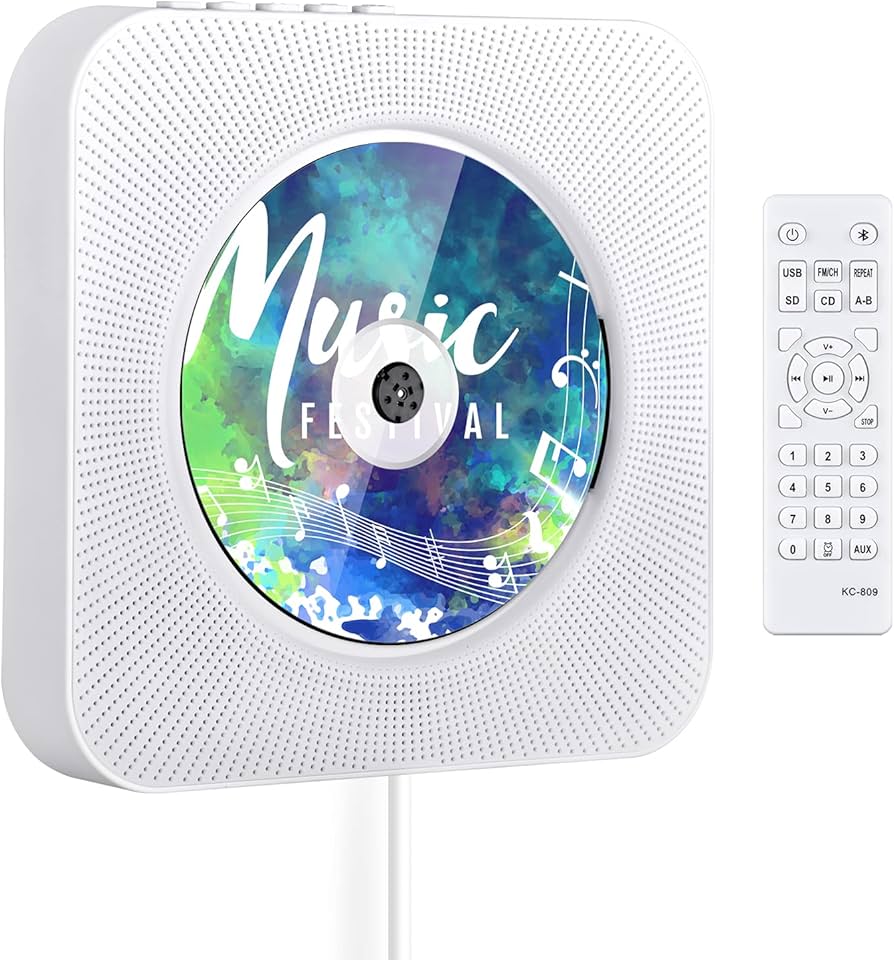 Amazon.co.jp: Qosea CDプレーヤー 卓上＆壁掛け式 CDラジオ