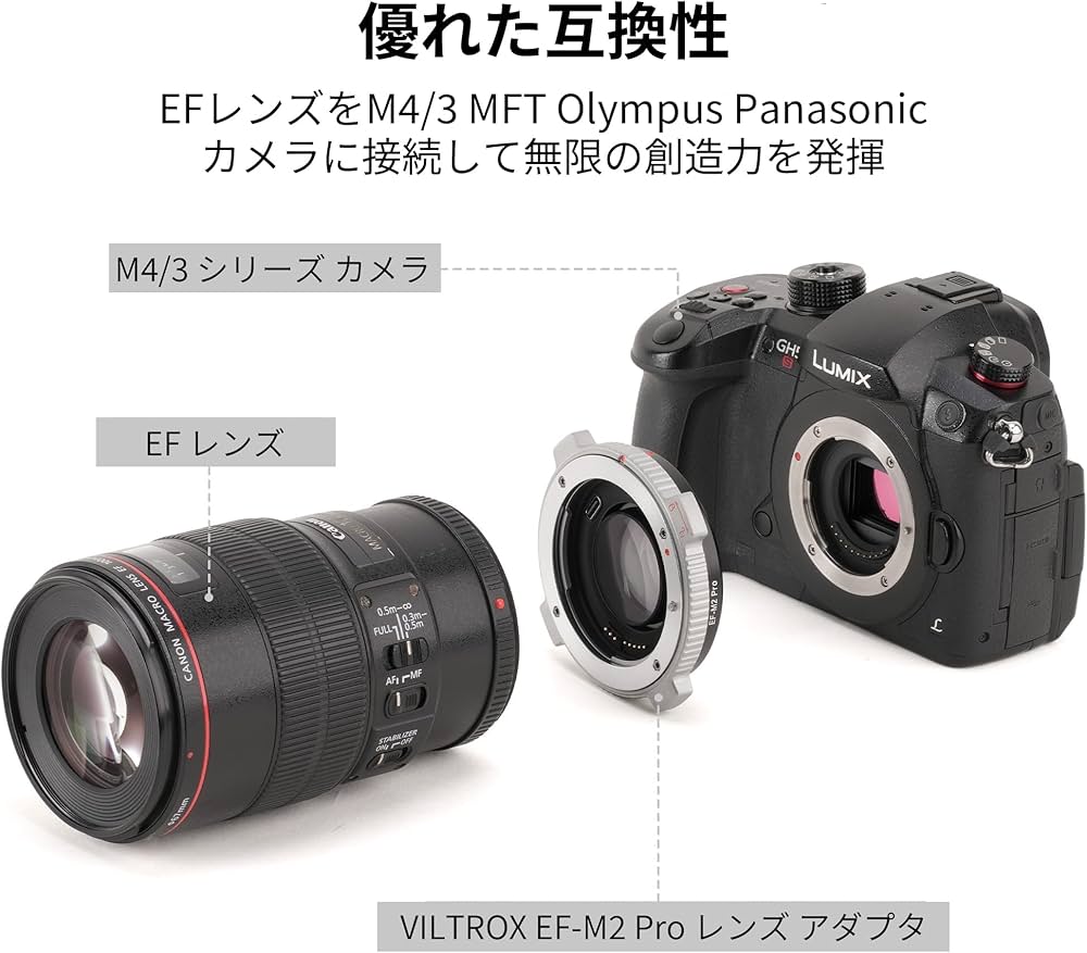 Amazon | VILTROX EF-M2 Pro レンズマウント 変換 アダプター オート