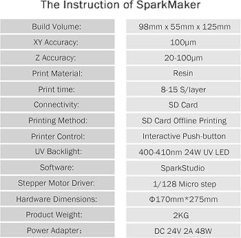 Amazon | Sparkmaker ミニデスクトップ3Dプリンタ | 3Dプリンタ本体
