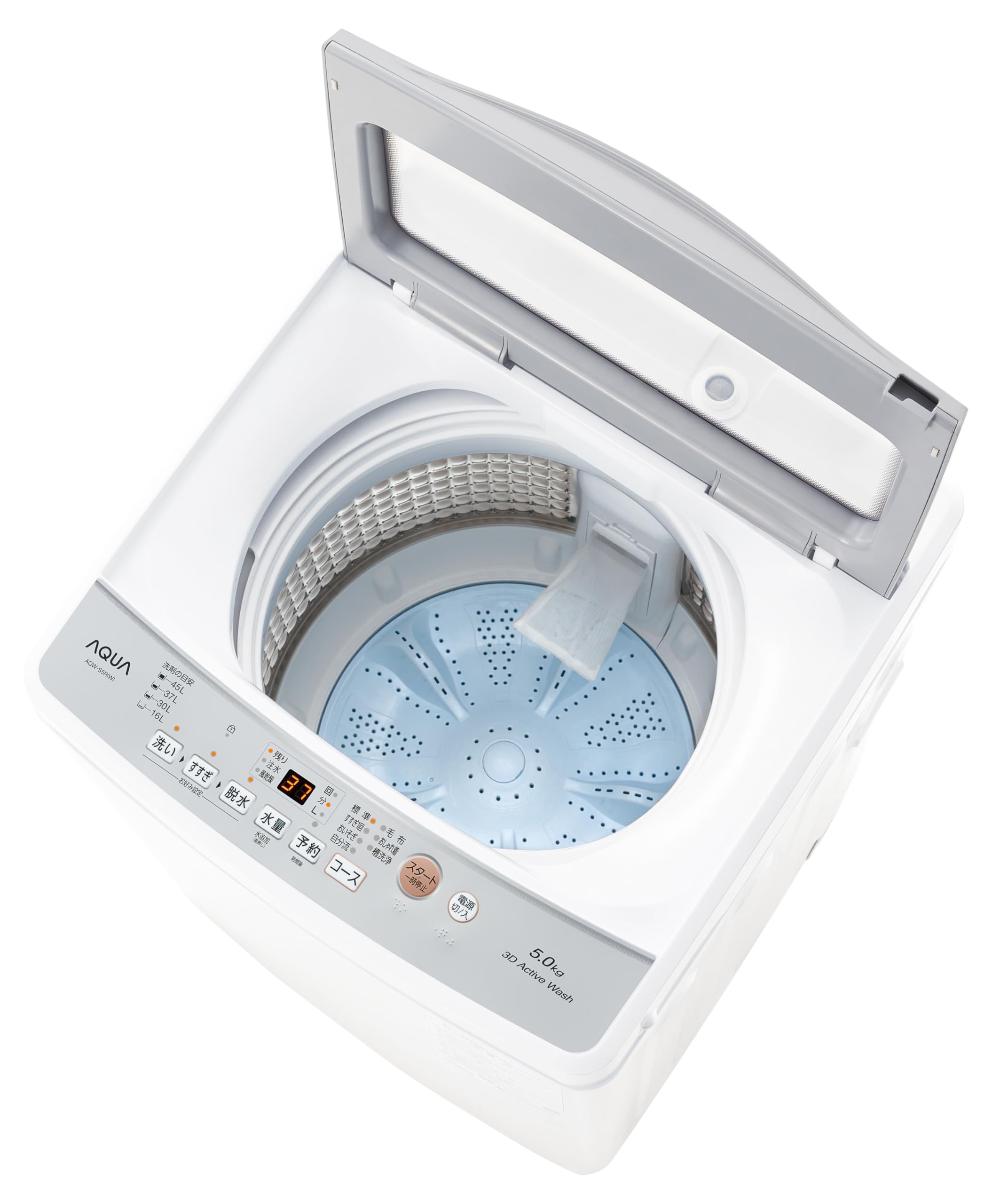 Amazon | アクア(AQUA) 全自動洗濯機 縦型 洗濯5kg ホワイト