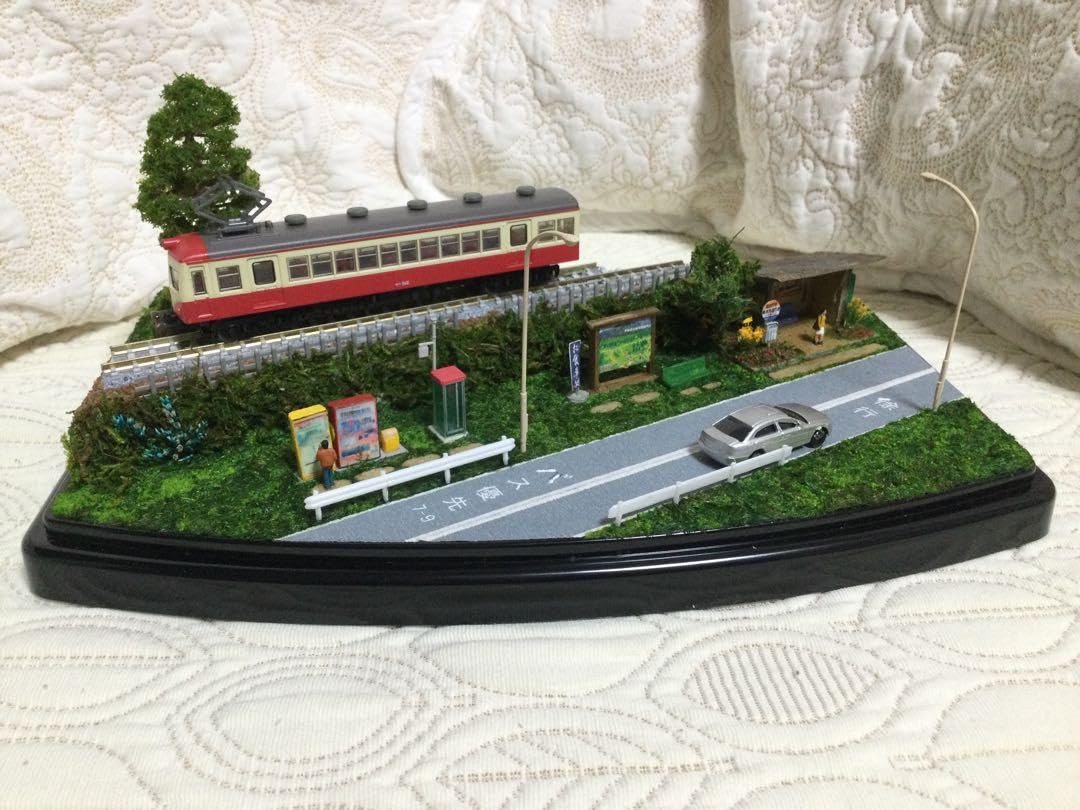 Amazon.co.jp: 鉄道模型 Nゲージ ジオラマ 線路とバス停 WG0P : おもちゃ