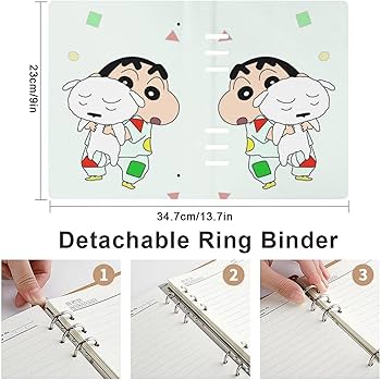 Amazon.co.jp: クレヨンしんちゃん システム手帳 A5 日記帳 メモ帳