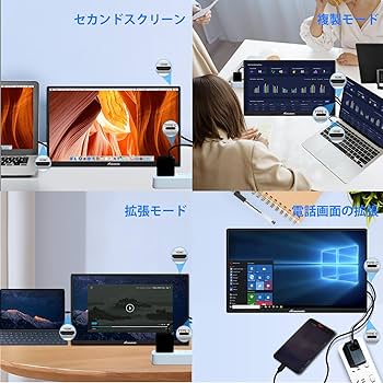 Amazon.co.jp: 23.8インチポータブルモニター、1080Pモバイルモニター
