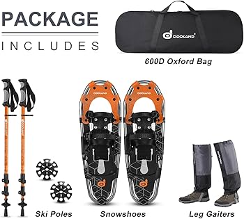 Amazon | Odoland 4-In-1軽量スノーシューセット アルミスノーシュー
