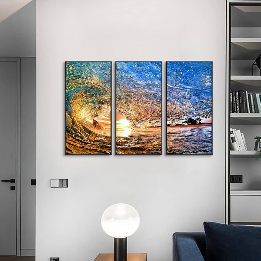 Amazon.co.jp: 風景画 アートパネル 3枚セット 飾り絵 パリ エッフェル