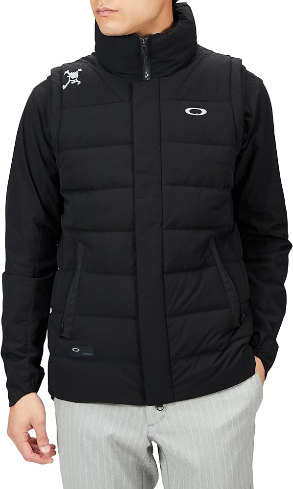 Amazon | [オークリー] ベスト SKULL TRANSFORM DOWN VEST BLACKOUT