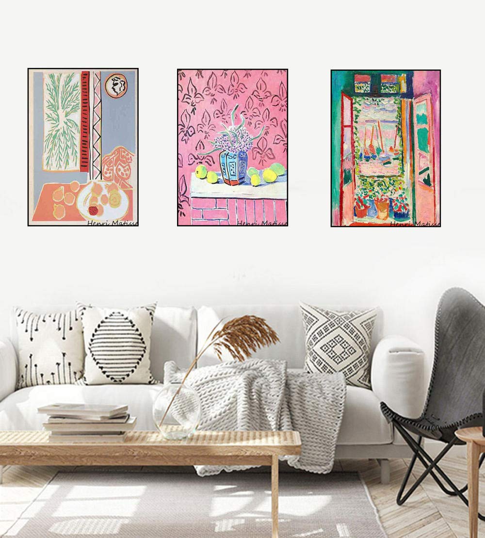 Amazon.co.jp: アンリマティス絵画インテリア抽象風景壁アートパネル