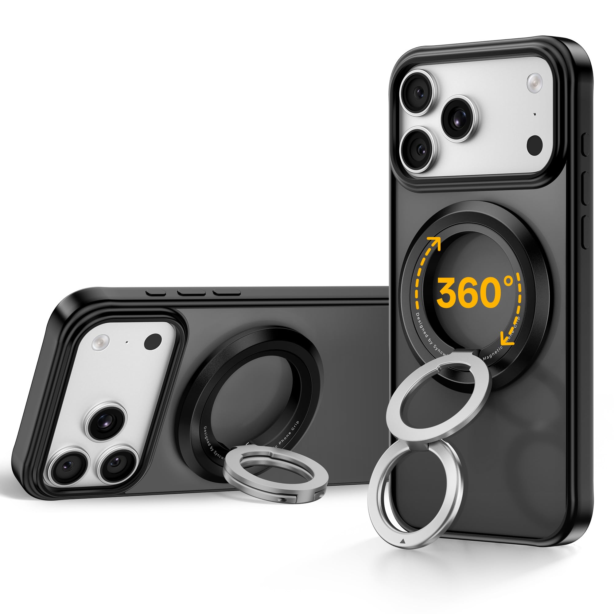 Amazon | SYNCWIRE MagSafe用スマホリング - 360°回転 マグセーフ