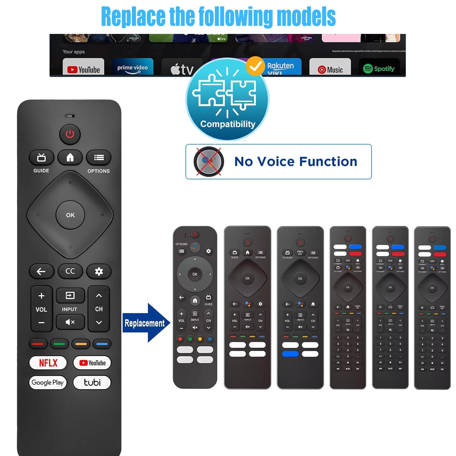 Amazon | フィリップテレビリモコン交換用リモコン、フィリップス