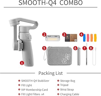 Amazon.co.jp: ZHIYUN SMOOTH Q4 3軸 スマートフォンジンバル