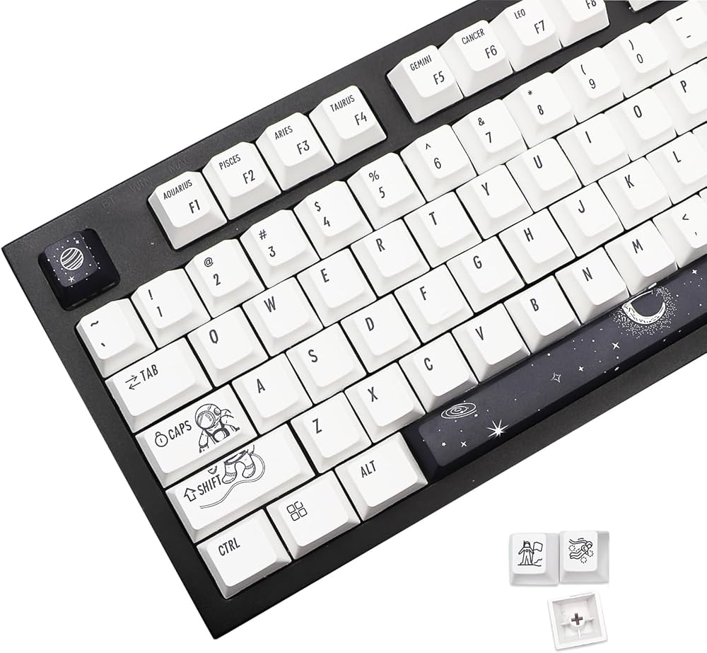 Amazon | JSJT スペースキーキャップ 138キー ホワイトキーキャップ