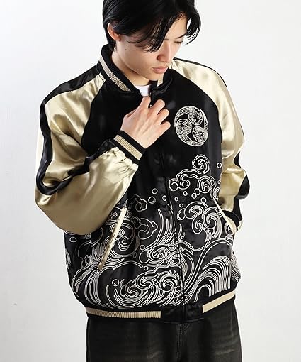 Amazon | [HYAKKA RYOURAN] 【百花繚乱】和柄 総刺繍 リバーシブル