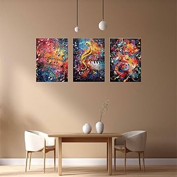 Amazon.co.jp: SHYAMIC アートパネル 抽象 3枚セット飾り絵 抽象画