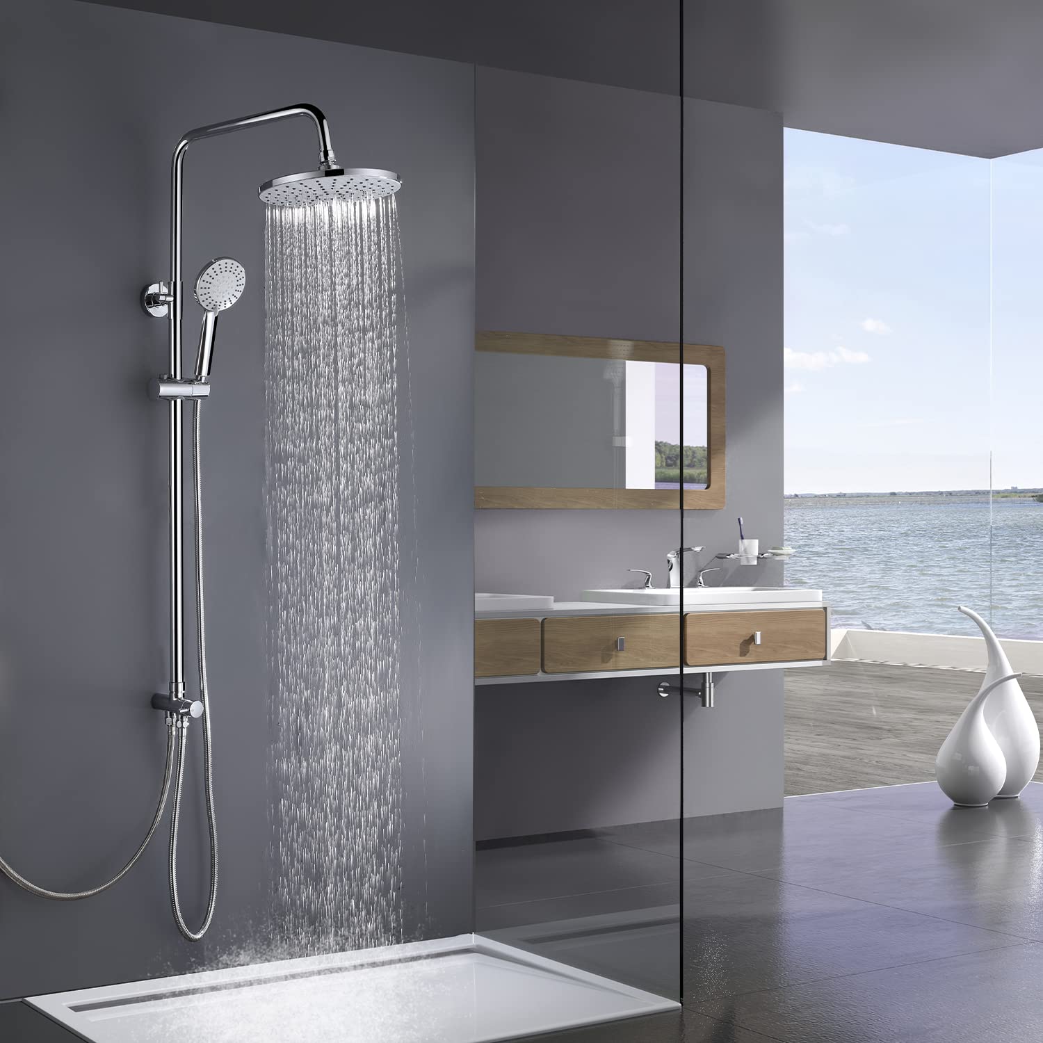 Amazon.co.jp: KUZRZNH シャワーヘッド オーバーヘッド 天井シャワー