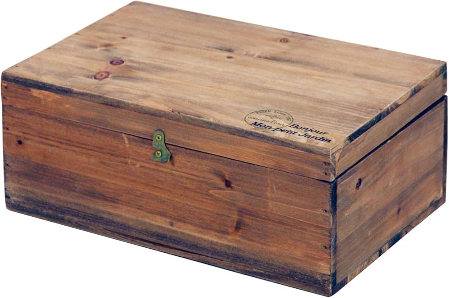 Amazon.co.jp: 不二貿易 木製ボックス 蓋付 moku ブラウン 91746