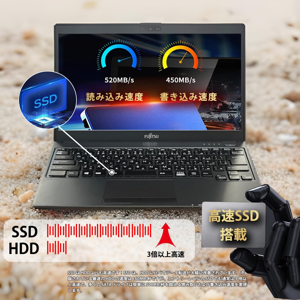 Amazon.co.jp: 【整備済み品】 13.3型 富士通ノートパソコン U937／Win