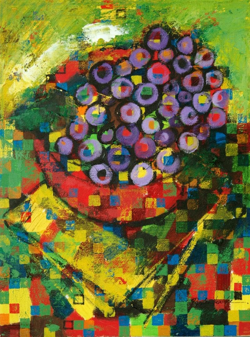 油絵 絵 絵画インテリア 額付(青緑＋金色の枠)F4-040314 子供雨あがり