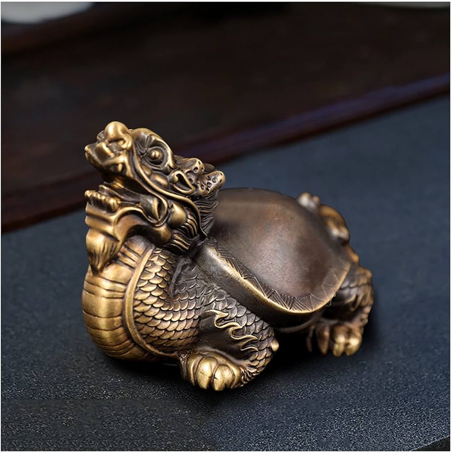 Amazon.co.jp: 龍亀 置物 風水 龍 彫像 装飾品 風水竜亀像、富繁栄の