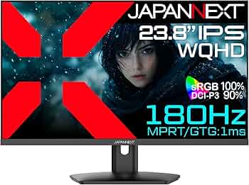 Amazon.co.jp: JAPANNEXT 23.8インチ IPSパネル 180Hz WQHD(2560x1440